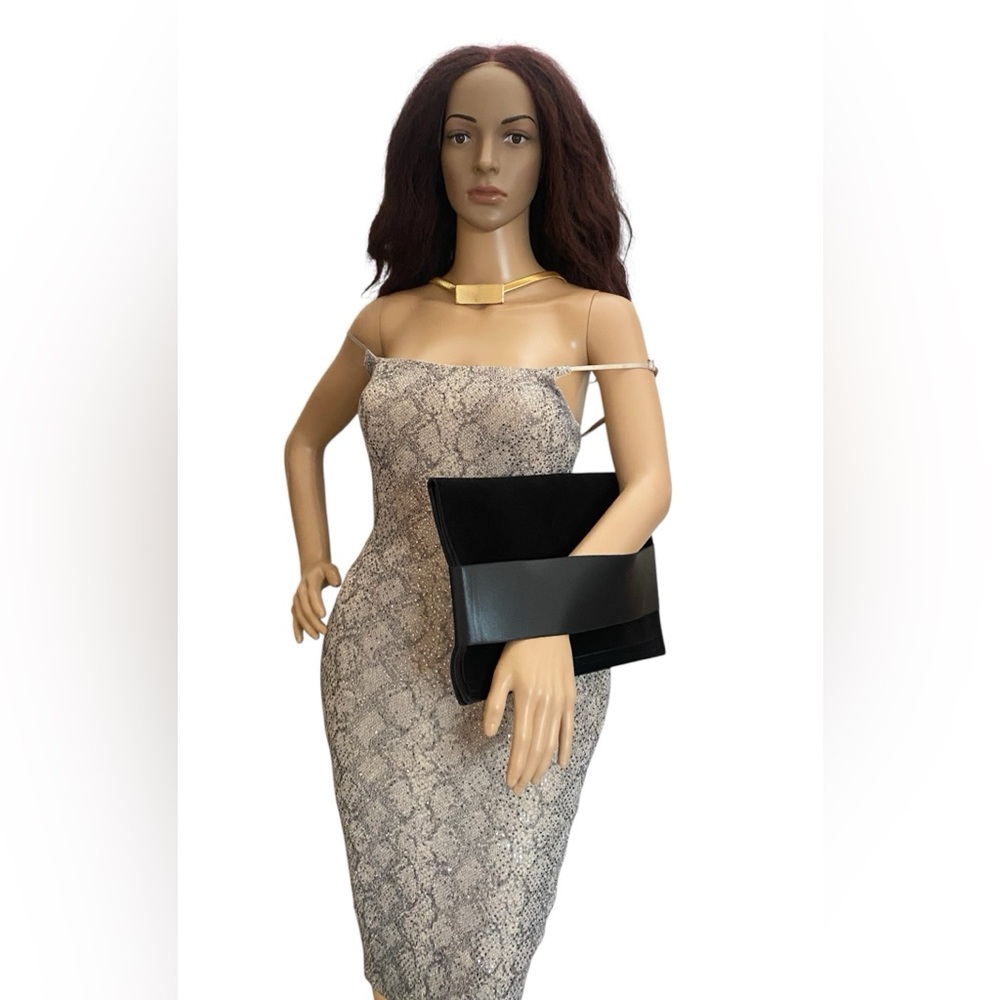 Pedro Garcia suede and leather foldover clutch - Picture 10 of 10